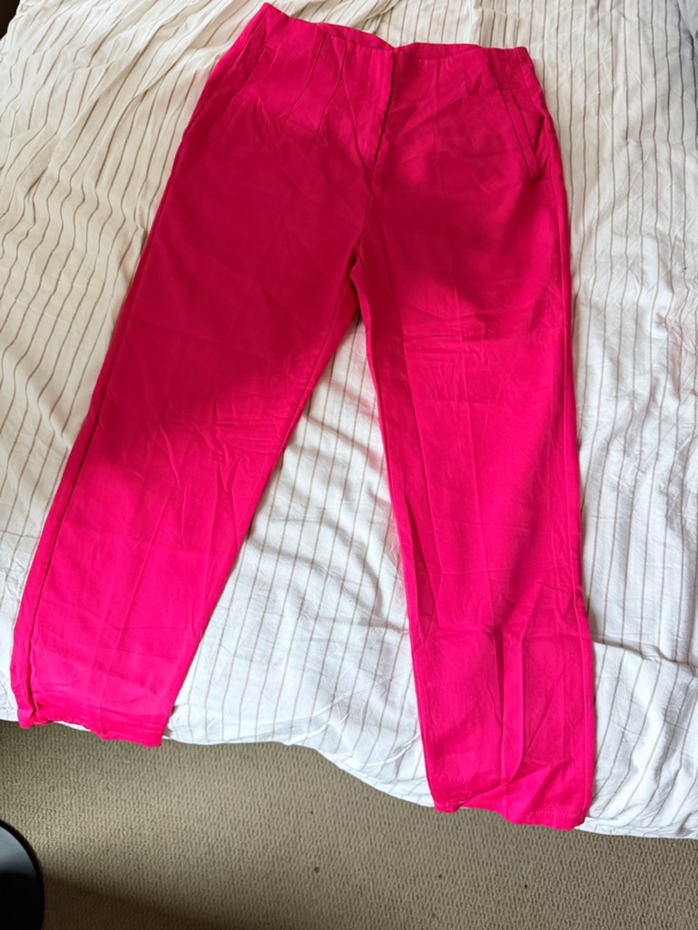 Zara Hot Pink Tailored Trousers